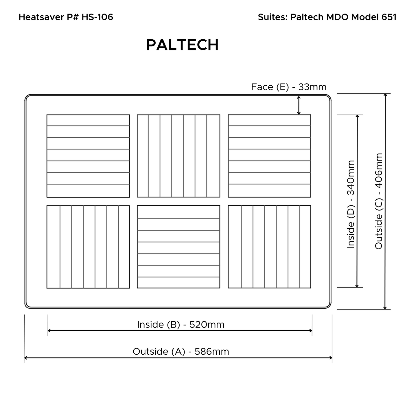 Heatsaver White Vent Cover - Paltech (HS1)