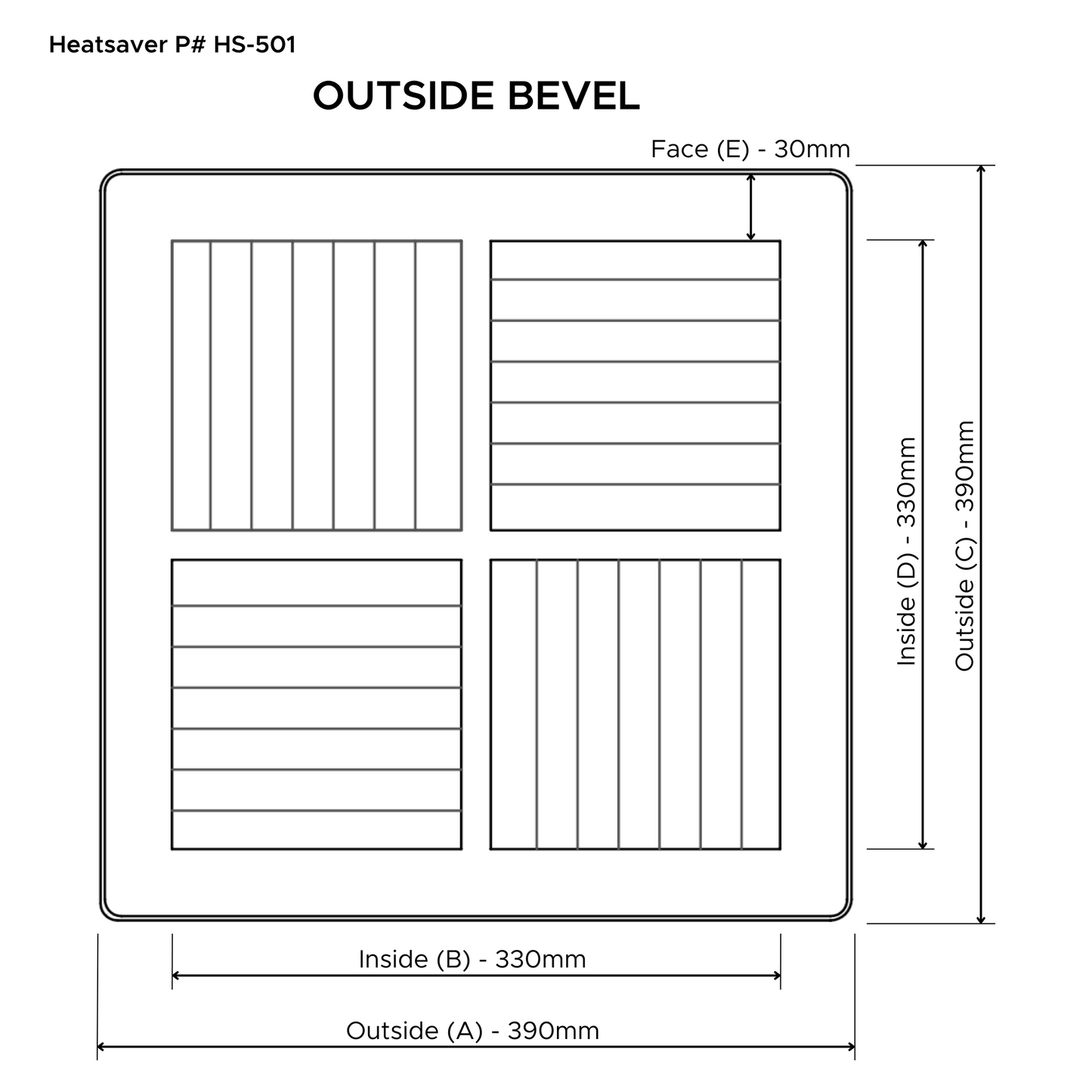 Heatsaver White Vent Cover (HS5)