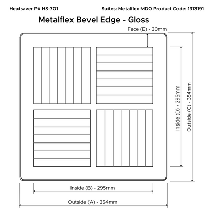 Heatsaver White Vent Cover - Metalflex (HS7)