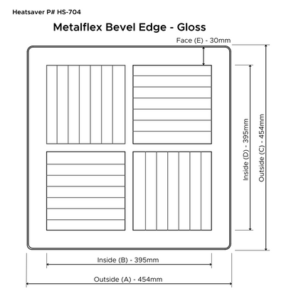 Heatsaver White Vent Cover - Metalflex (HS7)