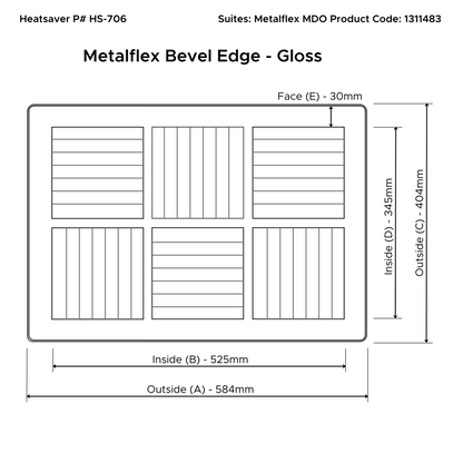 Heatsaver White Vent Cover - Metalflex (HS7)