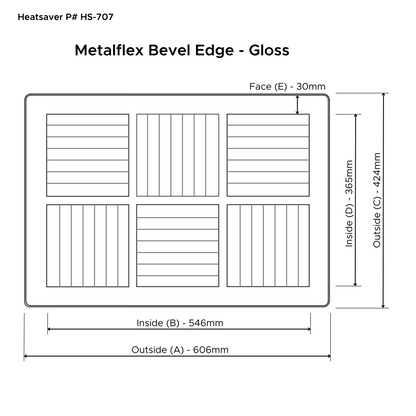 Heatsaver White Vent Cover - Metalflex (HS7)