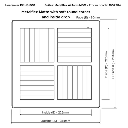 Heatsaver White Vent Cover - Metalflex (HS8)